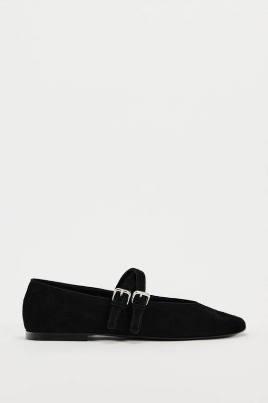 ZARA LEATHER DOUBLE STRAP MARY JANES