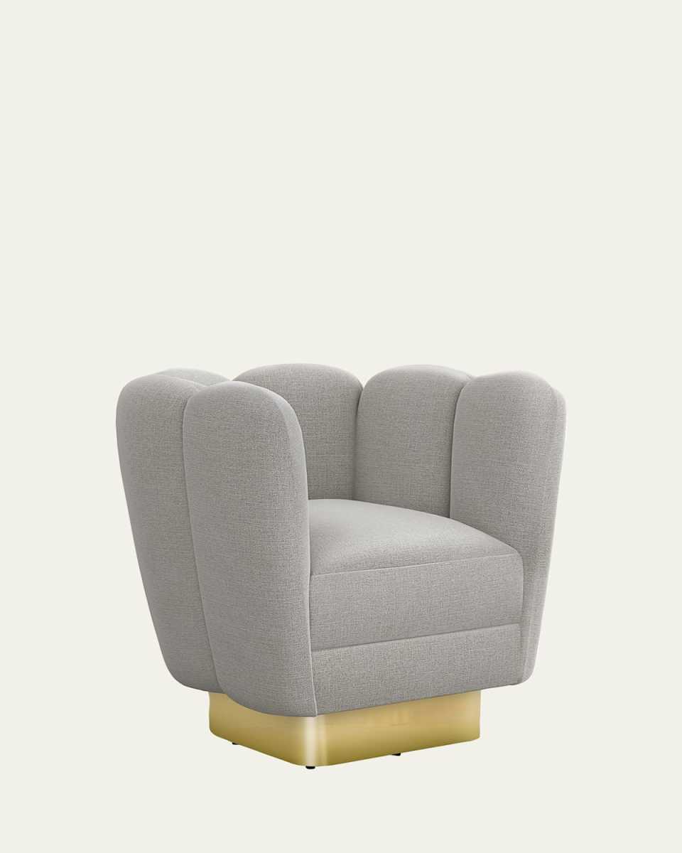 Gallery Brass Swivel Chair