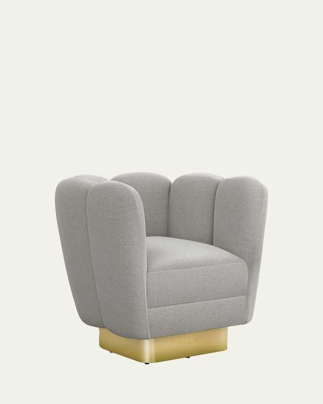 Gallery Brass Swivel Chair