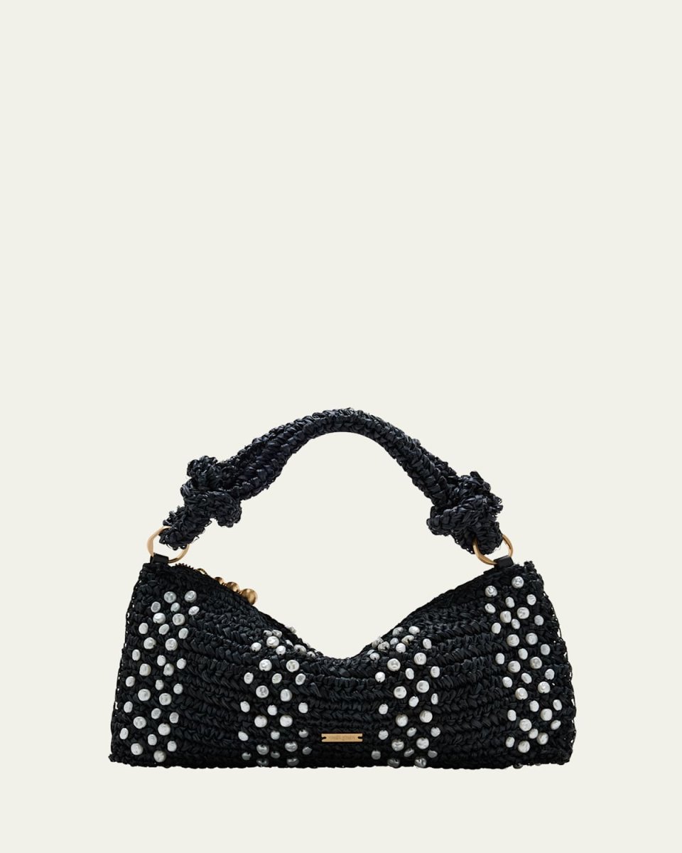 Hera Nano Pearly Raffia Shoulder Bag