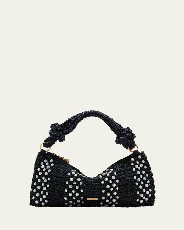 Hera Nano Pearly Raffia Shoulder Bag