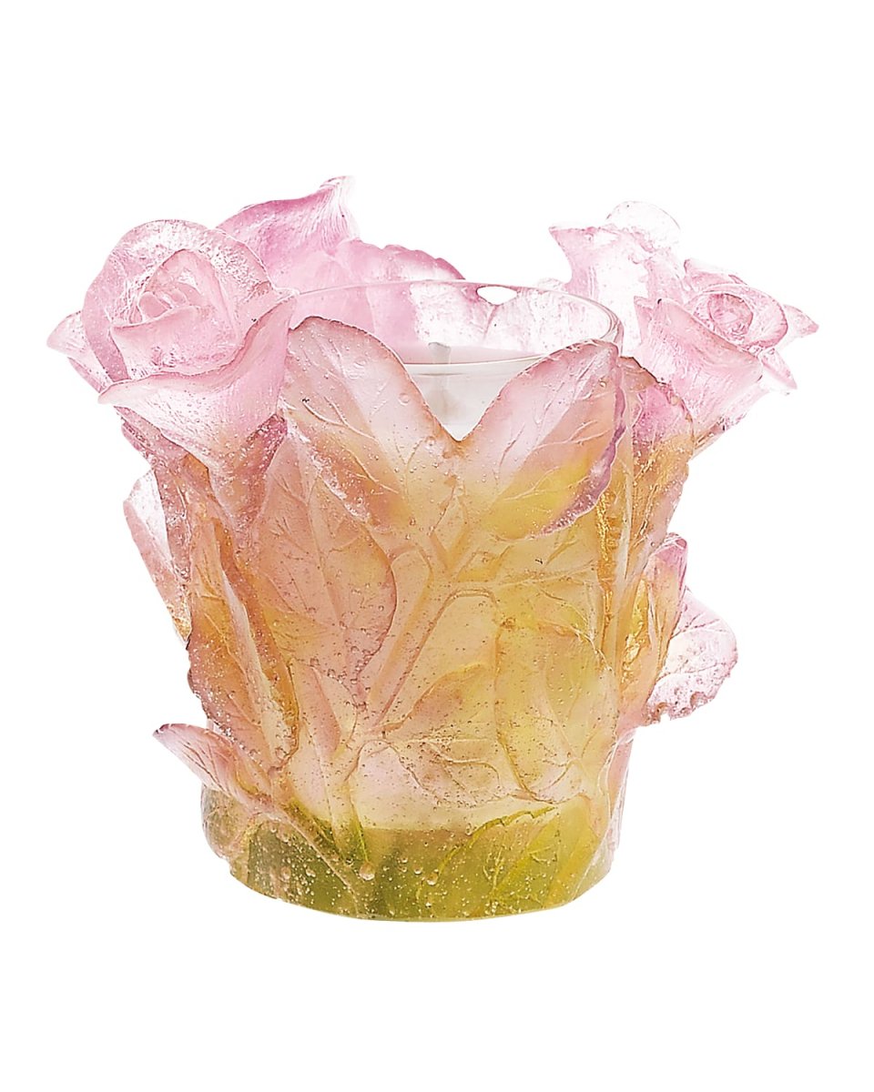 Rose Candleholder in Pink