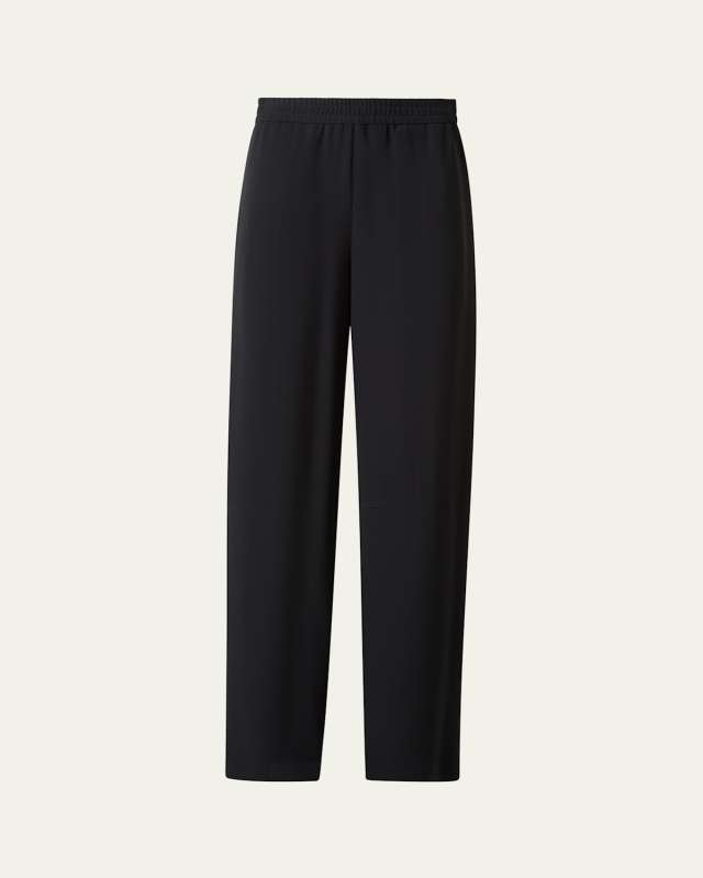 Chrissa Drawstring Tapered Leg Silk Pants