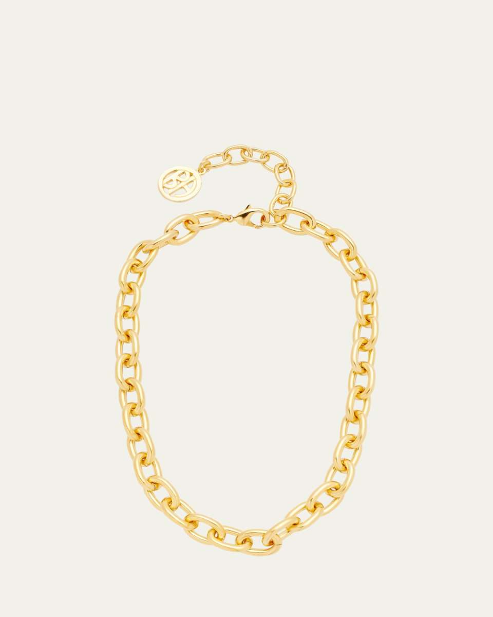 Oval Link Necklace with Lobster Clasp