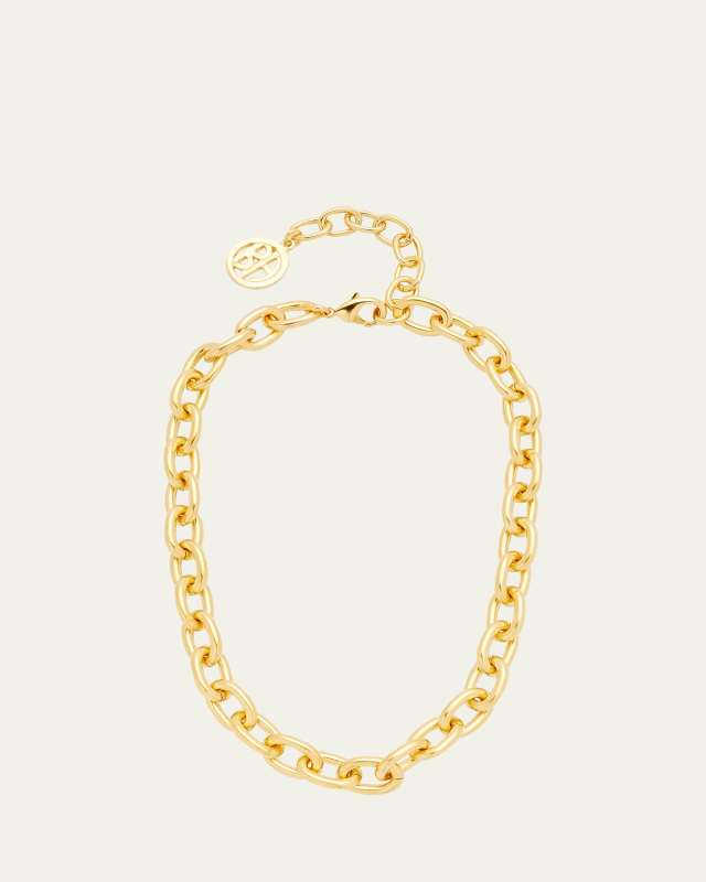 Oval Link Necklace with Lobster Clasp