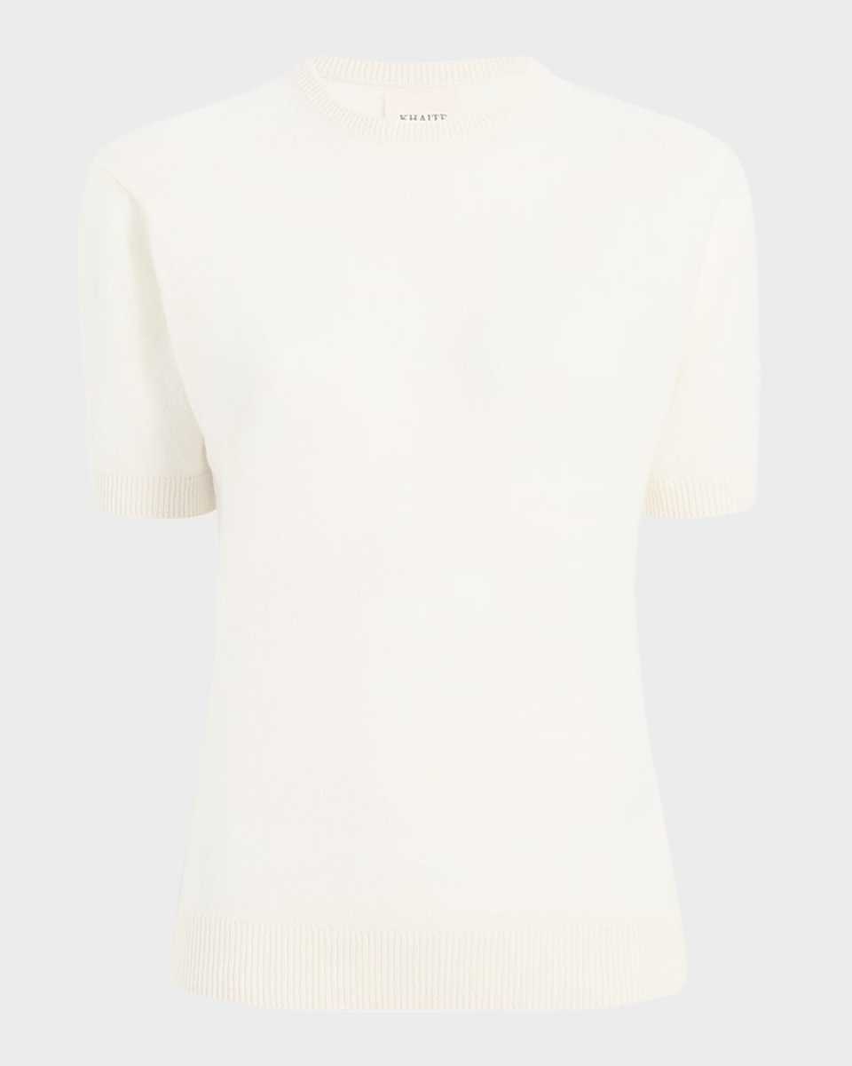 Pierre Cashmere Short-Sleeve Sweater