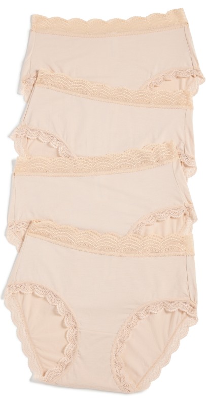 Stripe & Stare High Rise Knicker Four Pack Sand