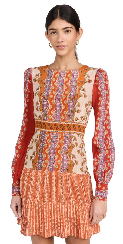 Saloni Vera Mini Dress Papyrus Pillar Plmt