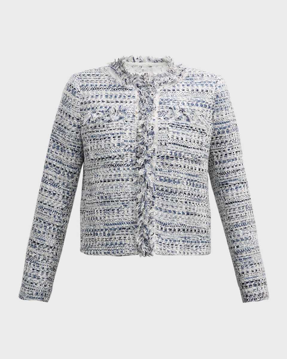 Ricki Fringe & Lace-Trim Tweed Jacket