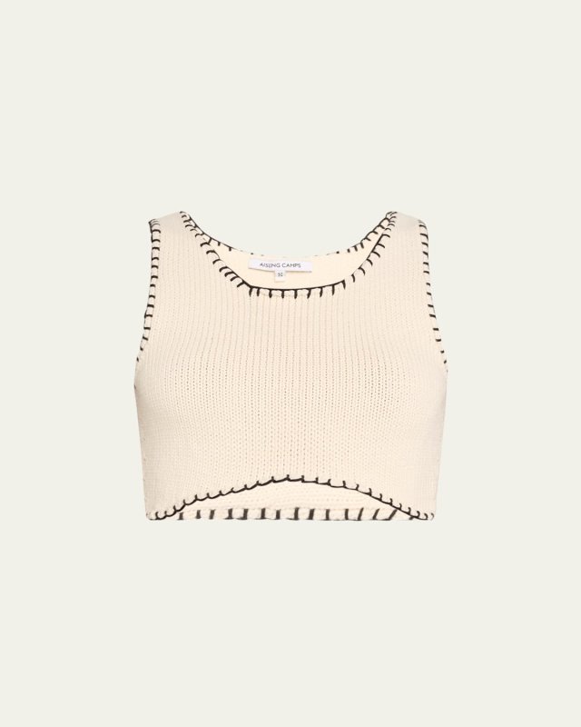Blanket Stitch Crop Top
