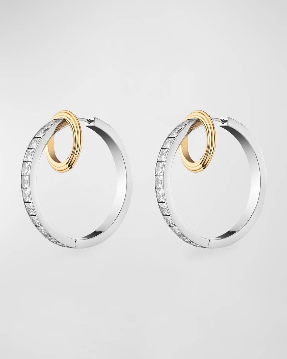Isla Two-Tone Double Hoop Earrings