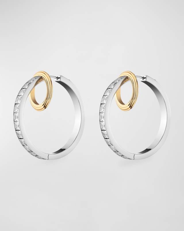 Isla Two-Tone Double Hoop Earrings