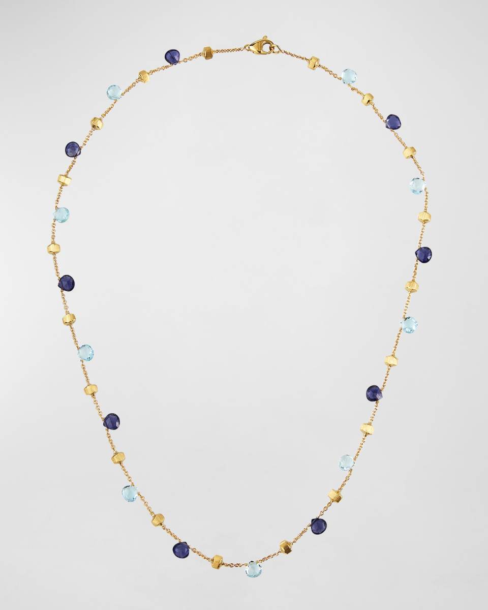 Paradise 18K Yellow Gold Mixed Gem Necklace, 18"L