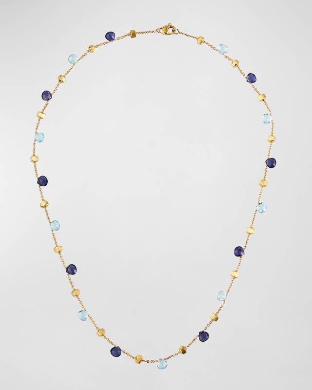 Paradise 18K Yellow Gold Mixed Gem Necklace, 18"L