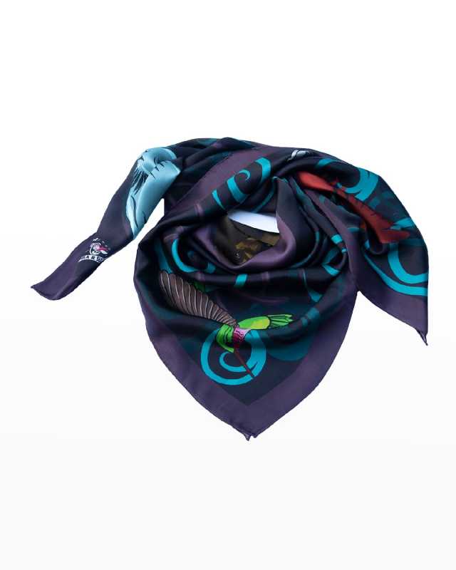 Strength Animal-Print Silk Scarf
