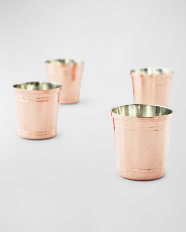 Vintage Inspired Art Deco Shot Glasses, Set of 4