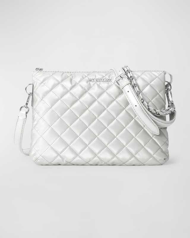 Crosby Large Metallic Nylon Shoulder Bag