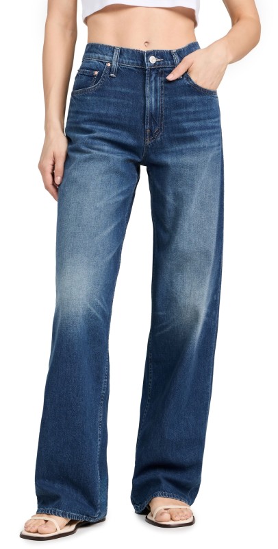 MOTHER The Spinner Zip Sneak Jeans Paint The Town
