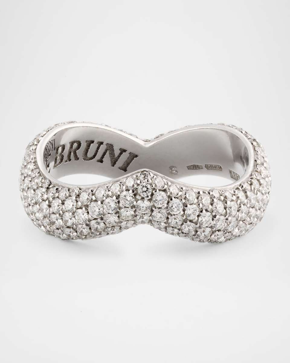 18K White Gold Diamond Pave Ring