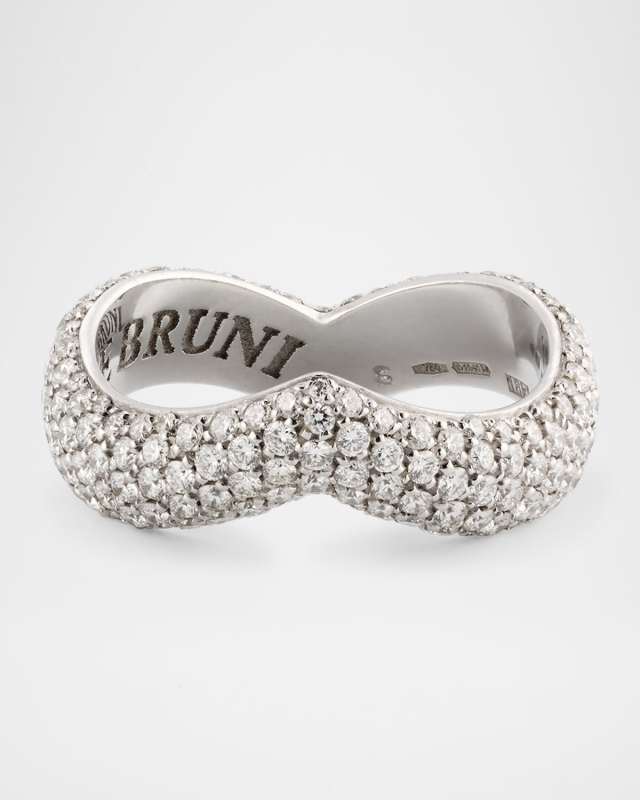 18K White Gold Diamond Pave Ring