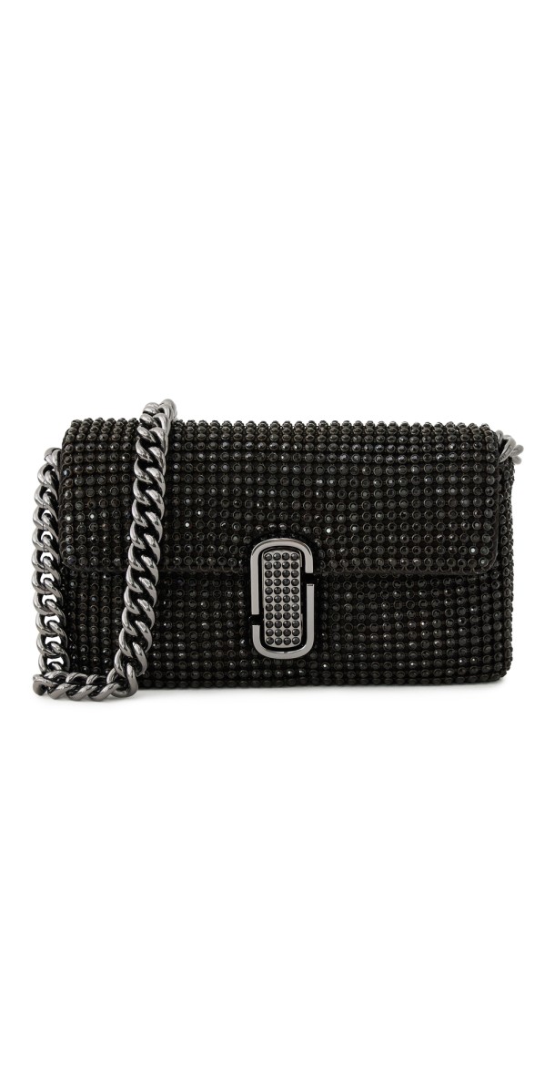 Marc Jacobs Rhinestone J Marc Mini Shoulder Bag Black