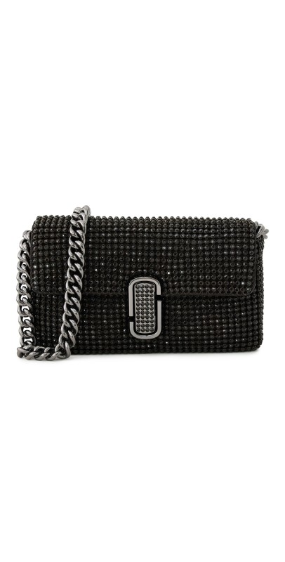 Marc Jacobs Rhinestone J Marc Mini Shoulder Bag Black