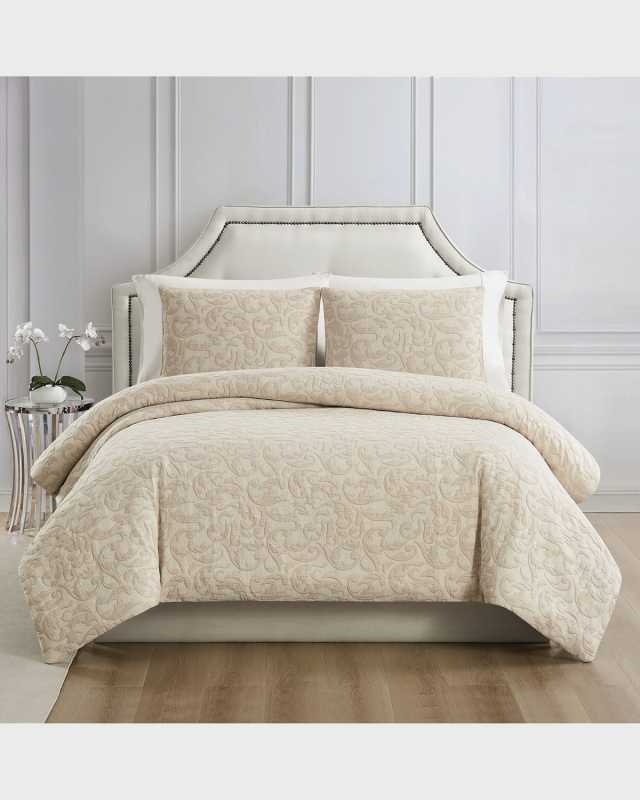 Regan Matelasse Queen 3-Piece Duvet Cover Set