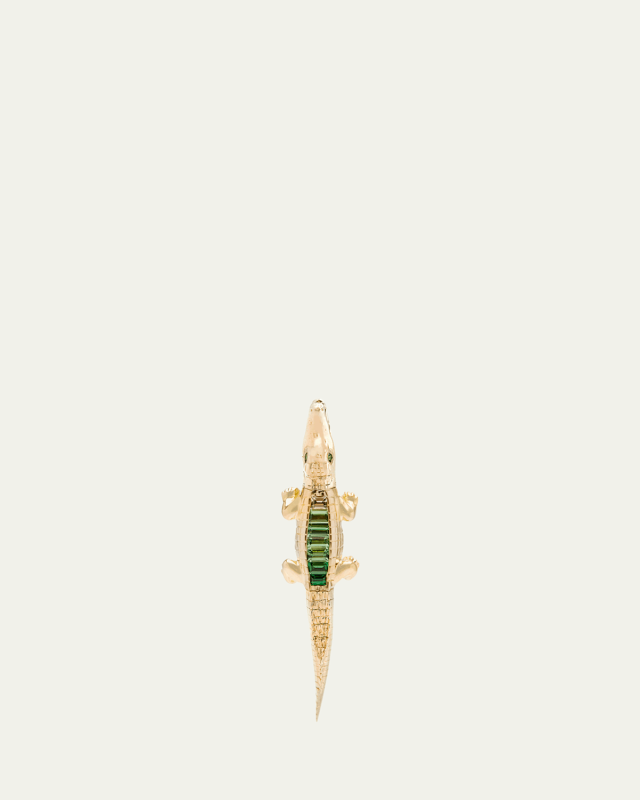 Tsavorite Alligator Bite Earring