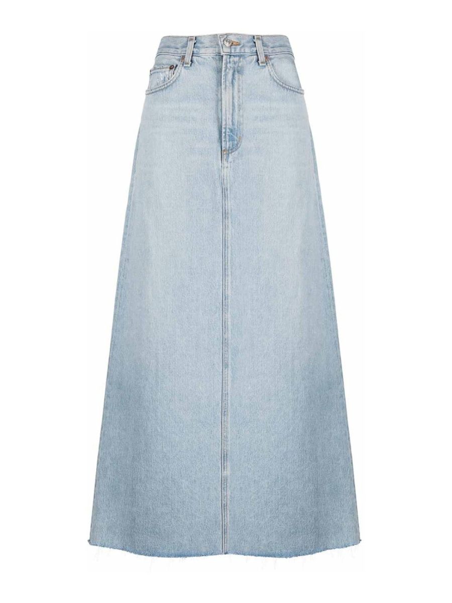 Agolde Jupe Midi - Bleu