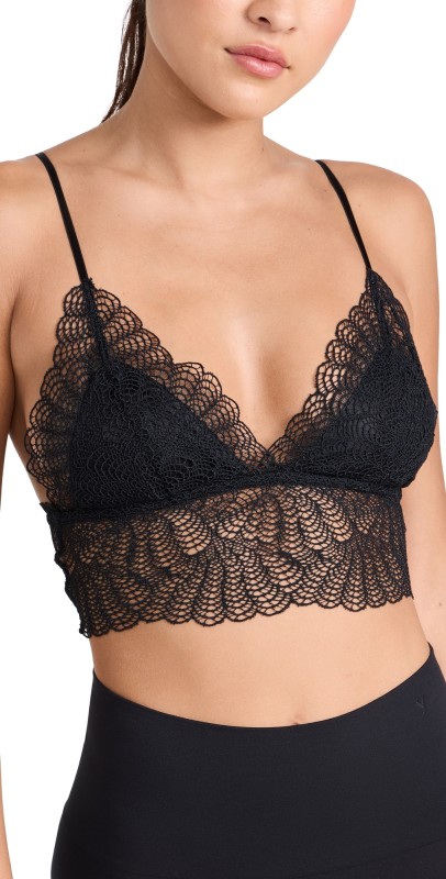 Night Night by Jonathan Simkhai Isla Lace Bralette Black