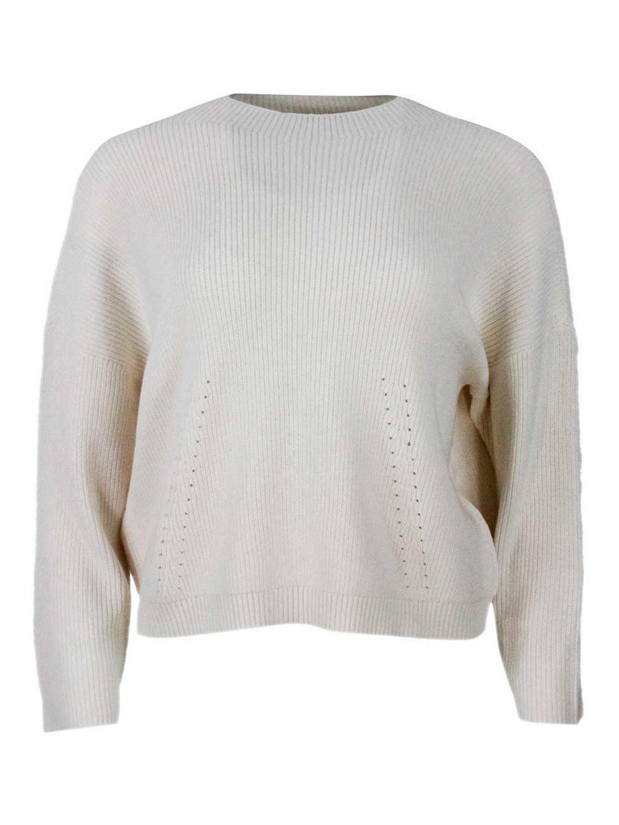 Armani Exchange Pull Col Rond - Crème