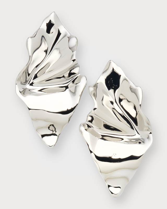 Crumpled Gold Small Post Earrings