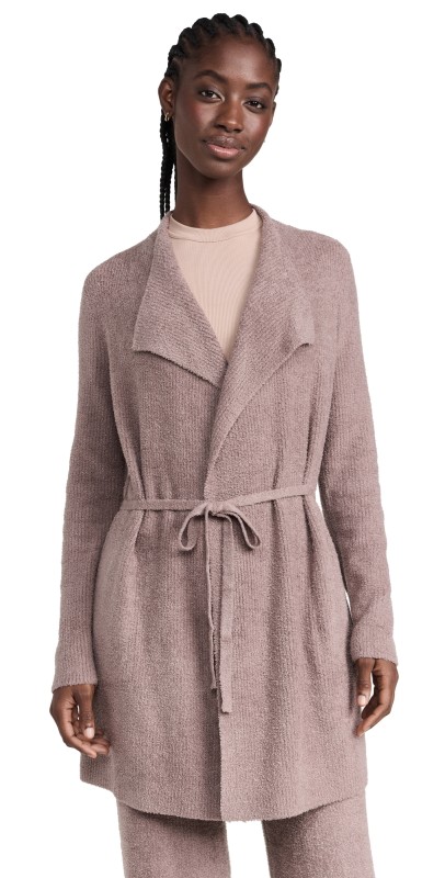 Barefoot Dreams CCL Waist Tie Cardi Driftwood