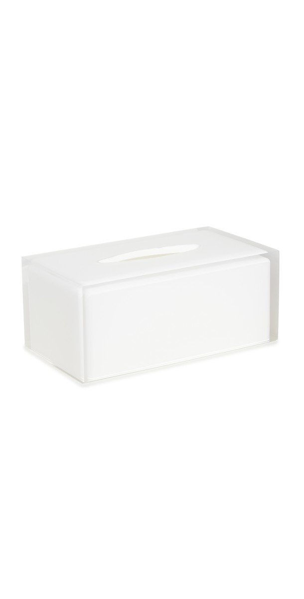 Jonathan Adler Hollywood Long Tissue Box - Clear White One Size