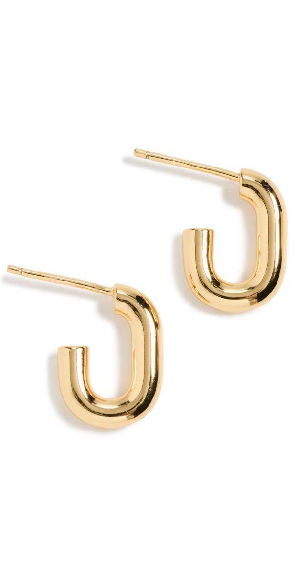 MÉGA Half Paper Clip Earrings Gold