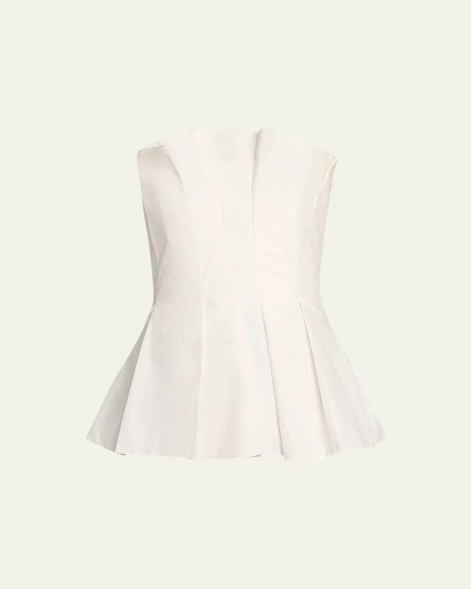 Tulip Cotton Poplin Bustier Top