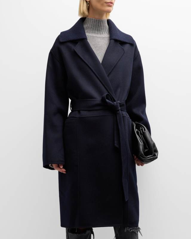Double-Face Belted Wool Coat