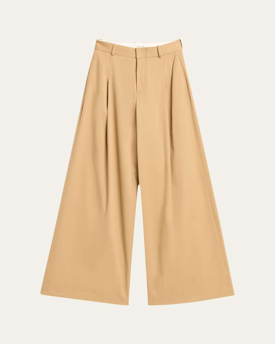 Pleated Wide-Leg Pants