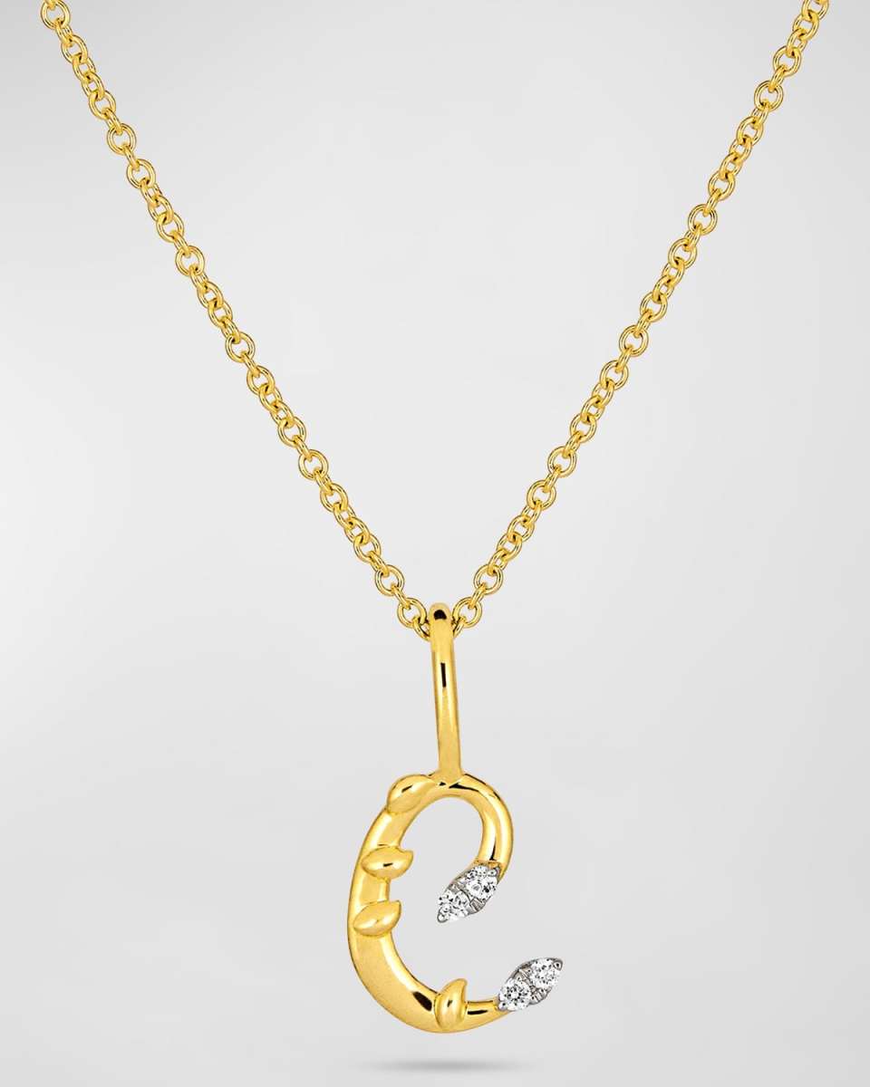 Secret Garden Diamond Initial Necklace