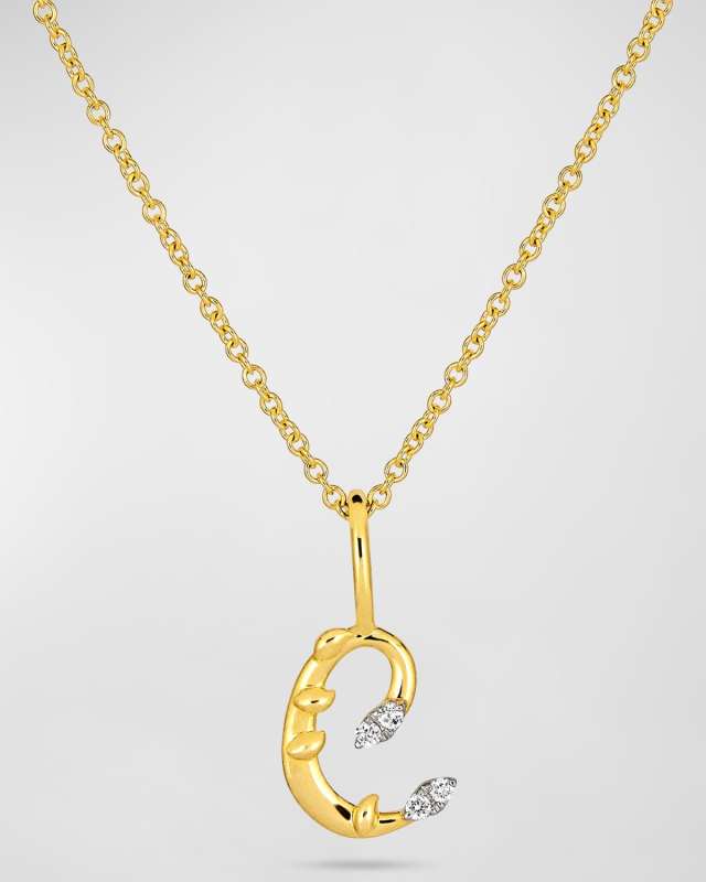 Secret Garden Diamond Initial Necklace