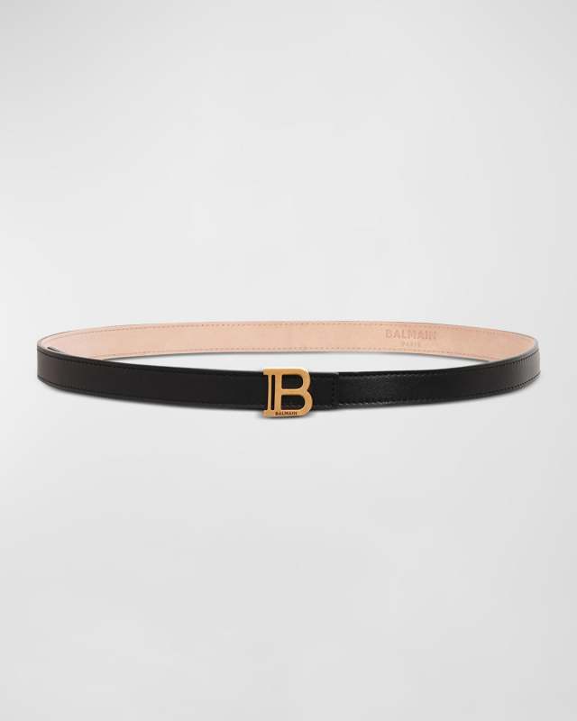 Skinny Leather & Brass B-Belt