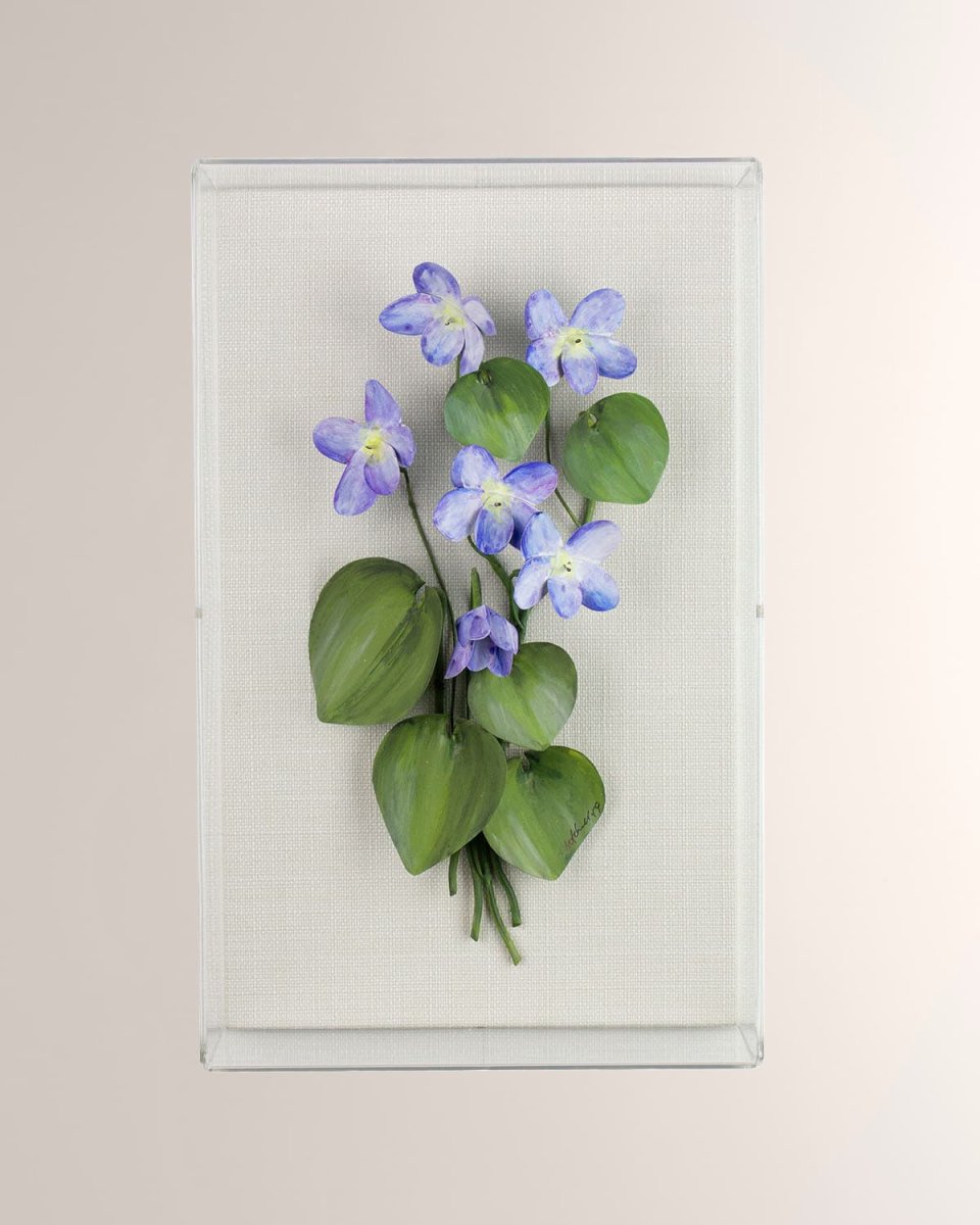 Violet February Birth Flower Wall Art