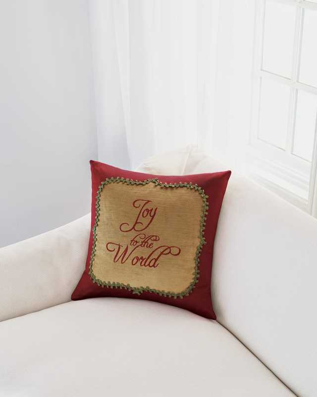 Lucerne Joy to the World Block-Printed Pillow