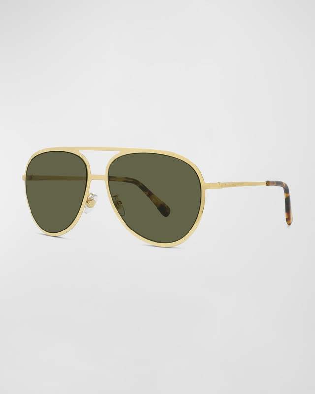 Pilot Metal Alloy & Plastic Aviator Sunglasses