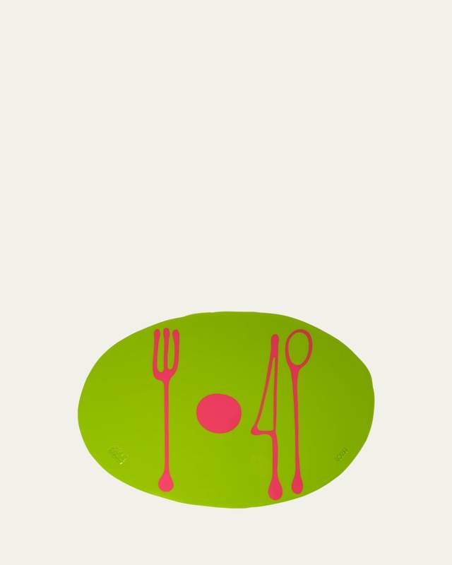 Table-Mates Lime/Fuschia Resin Placemat, 15" x 20"
