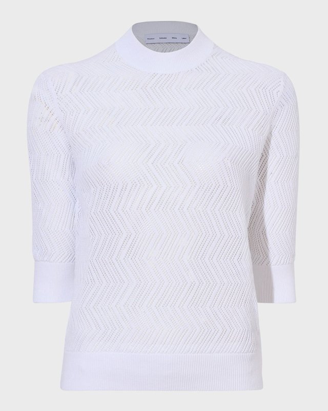 Nicola Zig-Zag Pointelle Sweater