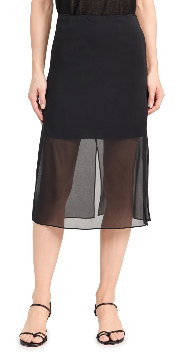 Vince Sheer Pencil Skirt Black