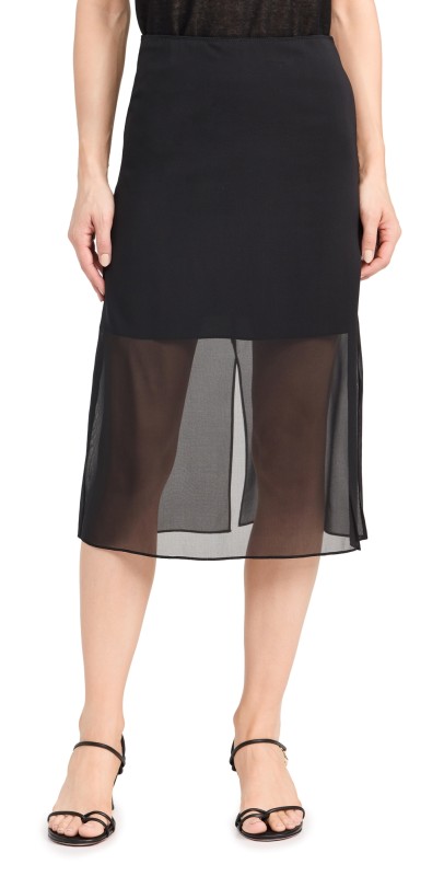 Vince Sheer Pencil Skirt Black
