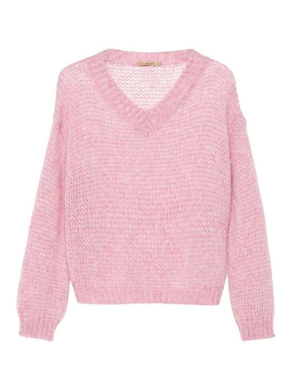 Nuur Pull À Col V - Rose