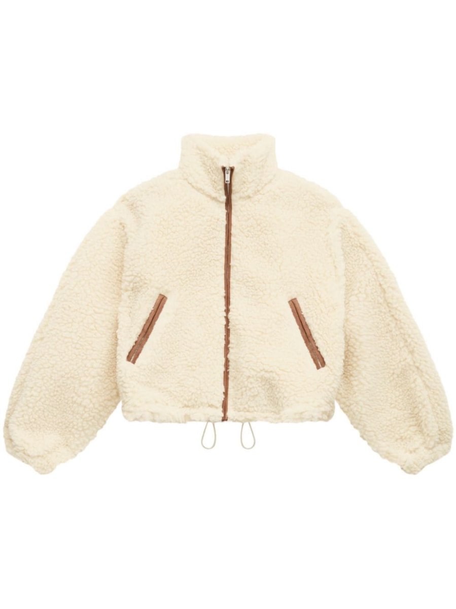 shearling bomber jacket